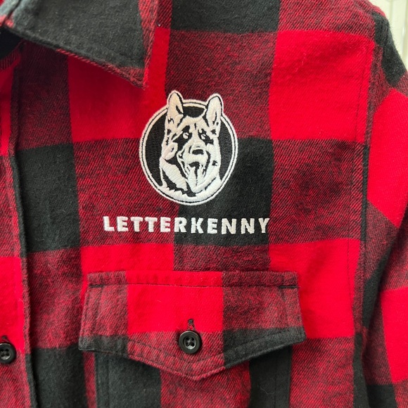 Letterkenny Tops Letterkenny Exclusive 222 Tour Flannel Shirt Wstormy Embroidery Unisex Size